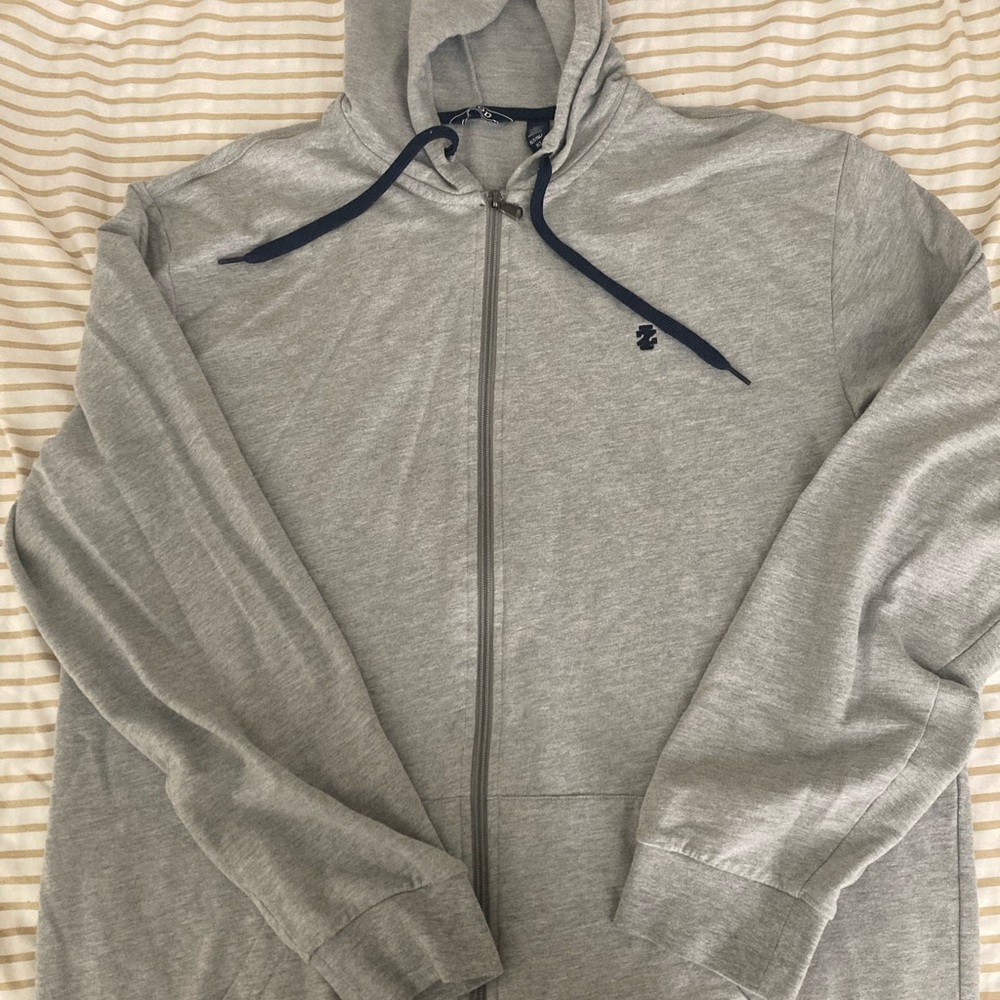 IZOD Gray Full-Zip Hooded Jacket